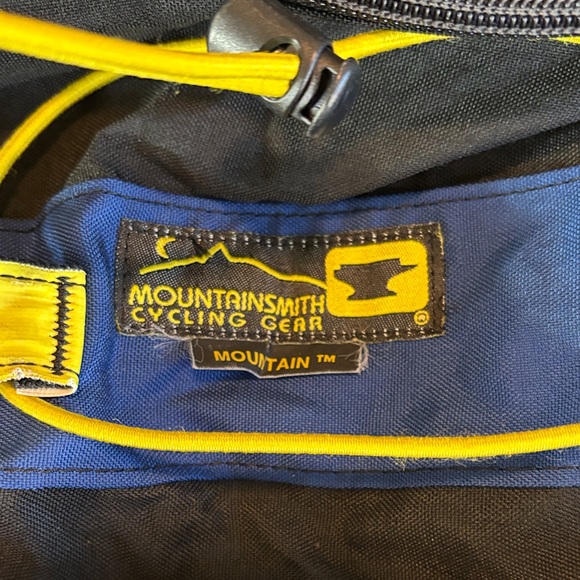 Men's Black and Blue Backpack with Yellow Accents - Picture 2 of 12